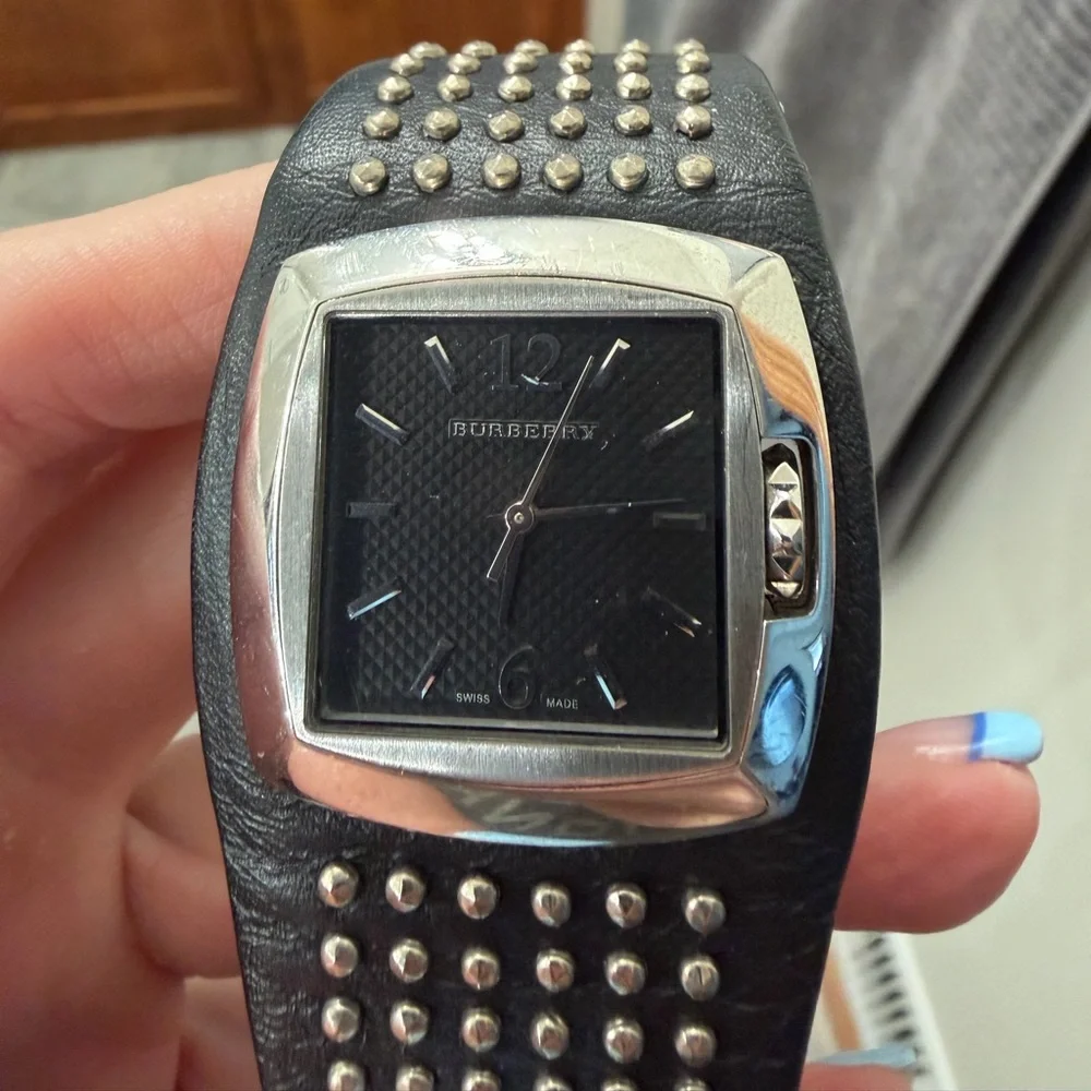 Burberry Black and Silver Studded Timepiece - Picture 5 of 5